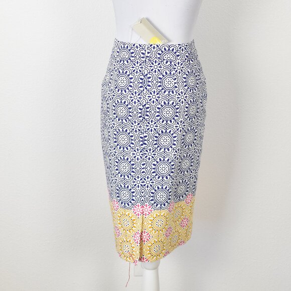 Boden Gabriella Pencil Skirt Blue Sun Tile NEW - 8 - Picture 5 of 8